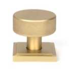 From The Anvil Satin Brass Brompton Mortice/Rim Knob Set (square)