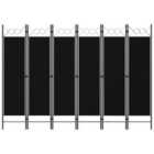 Vidaxl 6-panel Room Divider Black 240X180 Cm