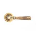 From The Anvil Aged Brass Hammered Newbury Lever On Rose Set (plain)