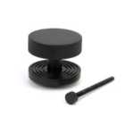 From The Anvil Matt Black Brompton Centre Door Knob (beehive)