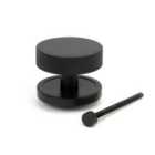 From The Anvil Matt Black Brompton Centre Door Knob (plain)