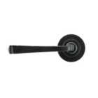 From The Anvil Black Avon Round Lever On Rose Set (plain)