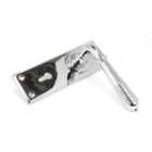 From The Anvil Polished Chrome Reeded Lever Lock Set