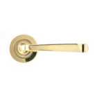 From The Anvil Aged Brass Avon Round Lever On Rose Set (plain) - Unsprung