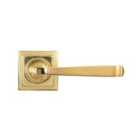 From The Anvil Polished Brass Avon Round Lever On Rose Set (square)