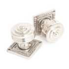 From The Anvil Polished Nickel Tewkesbury Square Mortice Knob Set
