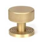 From The Anvil Satin Brass Brompton Mortice/Rim Knob Set (beehive)