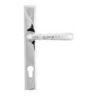 From The Anvil Polished Chrome Hammered Newbury Slimline Espag. Lock Set