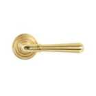 From The Anvil Polished Brass Newbury Lever On Rose Set (art Deco)