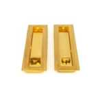 From The Anvil Polished Brass 250Mm Art Deco Rectangular Pull - Privacy Set