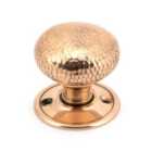 From The Anvil Polished Bronze Hammered Mushroom Mortice/Rim Knob Set