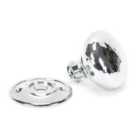 From The Anvil Polished Chrome Hammered Mushroom Mortice/Rim Knob Set