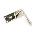 From The Anvil Polished Nickel Reeded Lever Lock Set