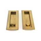 From The Anvil Aged Brass 175Mm Art Deco Rectangular Pull - Privacy Set