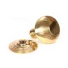 From The Anvil Polished Brass Beehive Centre Door Knob