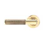 From The Anvil Aged Brass Brompton Lever On Rose Set (plain) - Unsprung