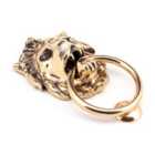 From The Anvil Polished Bronze Lion Head Door Knocker