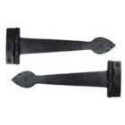 From The Anvil Black Smooth 12" Cast T Hinge (pair)