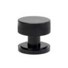 From The Anvil Black Brompton Mortice/Rim Knob Set (art Deco)