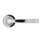 From The Anvil Polished Chrome Avon Round Lever On Rose Set (plain)