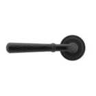 From The Anvil Matt Black Hammered Newbury Lever On Rose Set (art Deco)