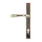 From The Anvil Polished Nickel Reeded Slimline Lever Espag. Lock Set