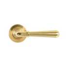 From The Anvil Polished Brass Newbury Lever On Rose Set (plain) - Unsprung