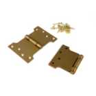 From The Anvil Satin Brass 4" X 4" X 6" Parliament Hinge (pair) Ss