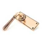 From The Anvil Polished Bronze Hammered Newbury Lever Latch Set