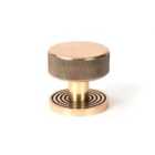 From The Anvil Polished Bronze Brompton Mortice/Rim Knob Set (beehive)