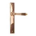 From The Anvil Polished Bronze Reeded Slimline Lever Espag. Latch Set