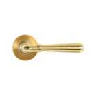 From The Anvil Polished Brass Newbury Lever On Rose Set (beehive) - Unsprung