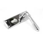 From The Anvil Polished Chrome Reeded Lever Euro Lock Set