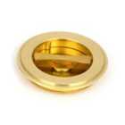 From The Anvil Polished Brass 75Mm Art Deco Round Pull - Privacy Set