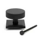 From The Anvil Matt Black Brompton Centre Door Knob (square)