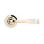 From The Anvil Polished Nickel Avon Round Lever On Rose Set (plain) - Unsprung