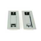 From The Anvil Polished Chrome 175Mm Plain Rectangular Pull - Privacy Set