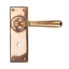 From The Anvil Polished Bronze Newbury Lever Lock Set