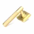 From The Anvil Satin Brass Brompton Lever On Rose Set (square)