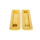 From The Anvil Polished Brass 250Mm Plain Rectangular Pull - Privacy Set