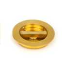 From The Anvil Polished Brass 75Mm Plain Round Pull - Privacy Set