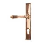 From The Anvil Polished Bronze Reeded Slimline Lever Espag. Lock