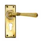 From The Anvil Aged Brass Newbury Lever Euro Lock Set