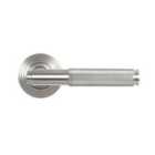 From The Anvil Satin Marine Ss (316) Brompton Lever On Rose Set (beehive)