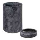 2 Piece Marble Wine Bottle Coaster & Cooler Set - Black