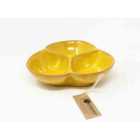 Verano Spanish Ceramics Selena - Snack Trio Dish Medium - Yellow
