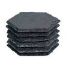 Argon Tableware Hexagon Slate Coasters - 9.5cm - Pack of 6