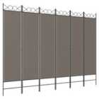 Vidaxl 6-panel Room Divider Anthracite 240X200 Cm Fabric