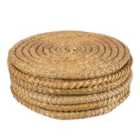 Round Woven Palm Leaf Placemats - 30Cm - Pack Of 6