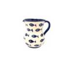 Verano Spanish Ceramics Blue & White Fish - Large Jug - Blue Fish
